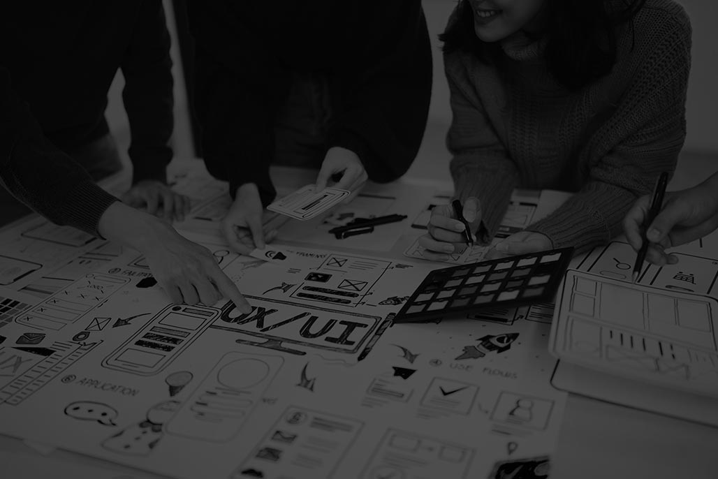 Image showcasing latest web design and UI trends in a sleek and modern style